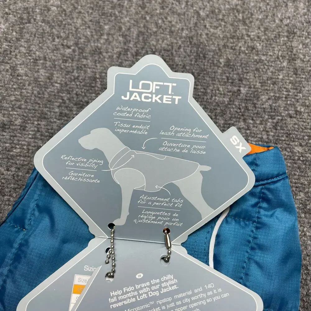 Kurgo Loft Jacket Reversible Dog Coat For Cold Weather Water-Resistant XS NWT